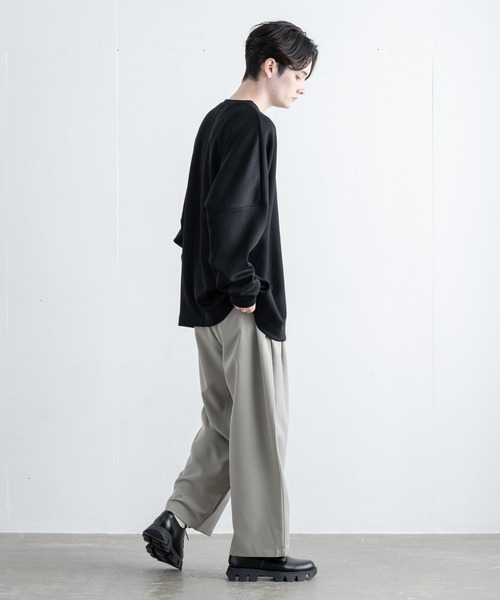 EDDEN ELLEN（エデンエレン）の「【EDDEN ELLEN】クルーネックドルマンスウェット（スウェット・メンズ・ブラック/ダークグリーン/グレー/グレイッシュベージュ・SMALL/MEDIUM/LARGE/X-SMALL）」の9枚目の写真