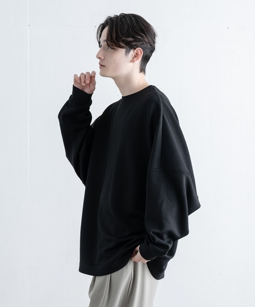 EDDEN ELLEN（エデンエレン）の「【EDDEN ELLEN】クルーネックドルマンスウェット（スウェット・メンズ・ブラック/ダークグリーン/グレー/グレイッシュベージュ・SMALL/MEDIUM/LARGE/X-SMALL）」の5枚目の写真