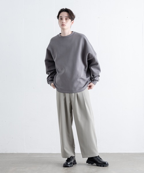 EDDEN ELLEN（エデンエレン）の「【EDDEN ELLEN】クルーネックドルマンスウェット（スウェット・メンズ・ブラック/ダークグリーン/グレー/グレイッシュベージュ・SMALL/MEDIUM/LARGE/X-SMALL）」の19枚目の写真