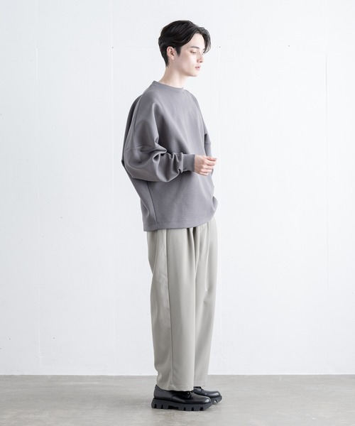 EDDEN ELLEN（エデンエレン）の「【EDDEN ELLEN】クルーネックドルマンスウェット（スウェット・メンズ・ブラック/ダークグリーン/グレー/グレイッシュベージュ・SMALL/MEDIUM/LARGE/X-SMALL）」の21枚目の写真