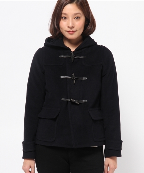 Chez toi（シェトワ）の「メルトンショートダッフル（その他アウター・レディース・キャメル/ネイビー・FREE）」の3枚目の写真