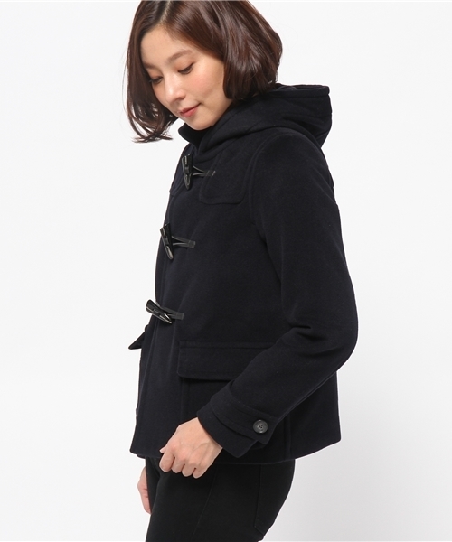 Chez toi（シェトワ）の「メルトンショートダッフル（その他アウター・レディース・キャメル/ネイビー・FREE）」の4枚目の写真