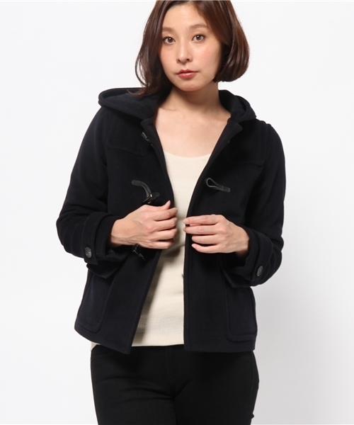 Chez toi（シェトワ）の「メルトンショートダッフル（その他アウター・レディース・キャメル/ネイビー・FREE）」の6枚目の写真