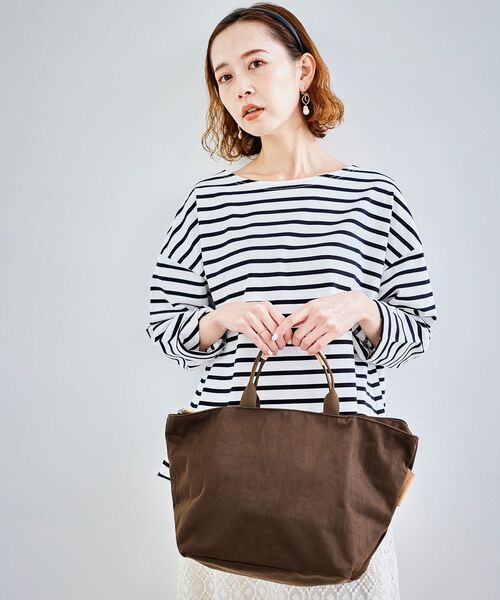 le.coeur blanc（ルクールブラン）の「ナイロンユーティリティトート（トートバッグ・レディース・ベージュ/ブラウン/ブラック・FREE）」の8枚目の写真