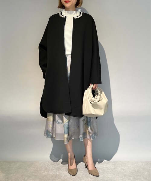 DIARIUM（ディアリウム）の「襟フリルカットソー（Tシャツ/カットソー・レディース・ブラック/オフホワイト・M）」の11枚目の写真