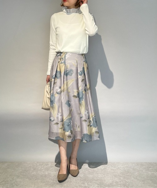 DIARIUM（ディアリウム）の「襟フリルカットソー（Tシャツ/カットソー・レディース・ブラック/オフホワイト・M）」の10枚目の写真