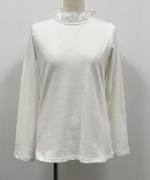 DIARIUM（ディアリウム）の「襟フリルカットソー（Tシャツ/カットソー・レディース・ブラック/オフホワイト・M）」の21枚目の写真