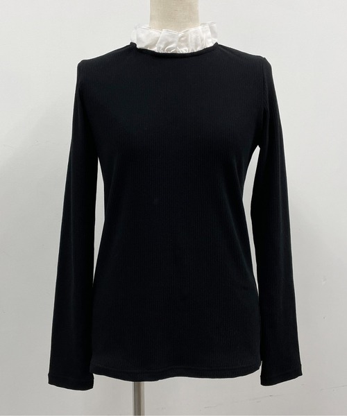 DIARIUM（ディアリウム）の「襟フリルカットソー（Tシャツ/カットソー・レディース・ブラック/オフホワイト・M）」の22枚目の写真