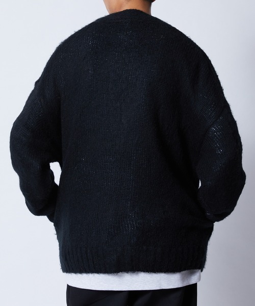 FREAK'S STORE（フリークスストア）の「WEB限定 ビッグシルエット シャギーカーディガン（カーディガン/ボレロ・メンズ・ブラック・MEDIUM/LARGE）」の3枚目の写真
