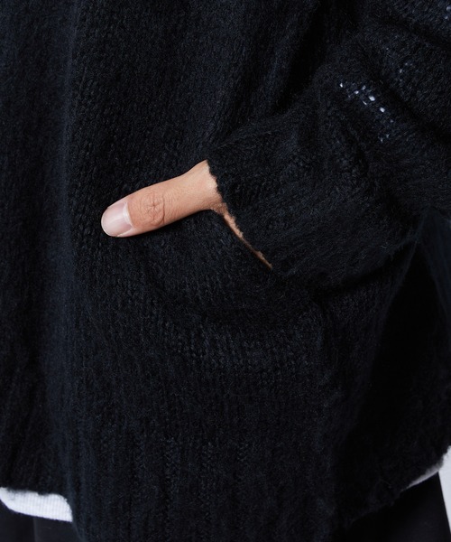 FREAK'S STORE（フリークスストア）の「WEB限定 ビッグシルエット シャギーカーディガン（カーディガン/ボレロ・メンズ・ブラック・MEDIUM/LARGE）」の4枚目の写真