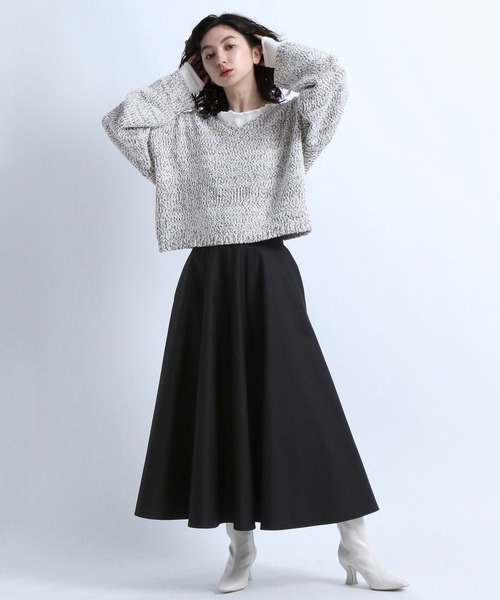 eL(エル)の「【eL】Super Flare Skirt/266070(スカート・レディース・ブラック/パープル系その他/ライトベージュ・FREE)」の18枚目の写真