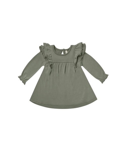 【セール】LONGSLEEVE FLUTTER DRESS（ドレス）｜Quincy Mae（クインシーメイ）