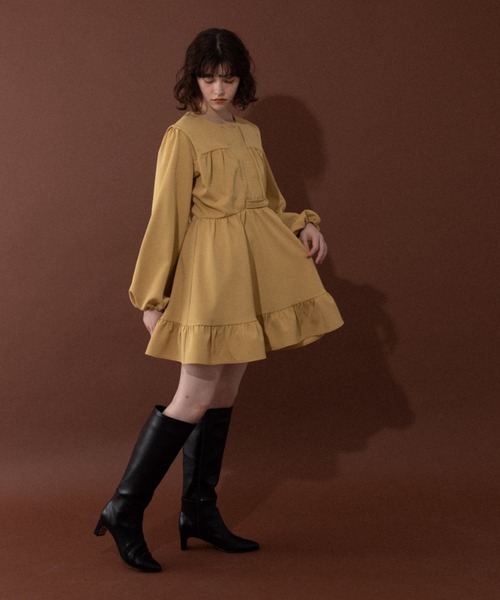 idem（イデム）の「frill tiered mini onepiece/フリル