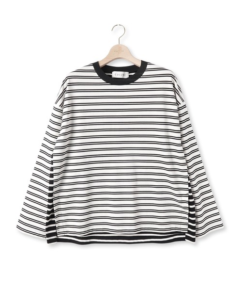 CULLNI(クルニ)の「22-SS-036 ボーダープルオーバーカットソー(Tシャツ/カットソー・メンズ・グレイッシュベージュ/ブラウン/ブラック/ホワイト・0/2/1)」の7枚目の写真