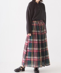 OMNES | スラブチェックギャザーロングスカート(スカート)