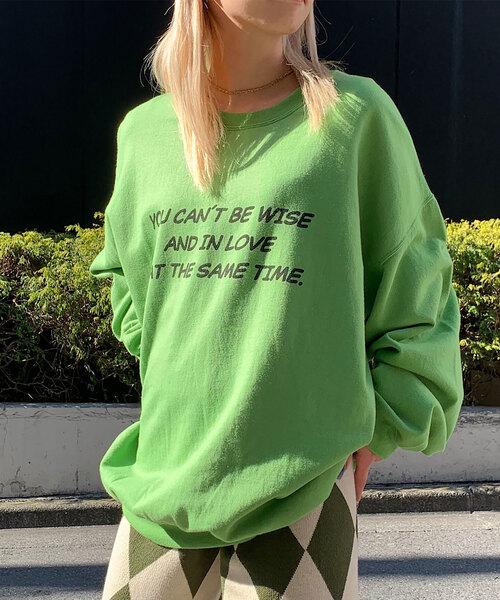 セール】メッセージテキスト スウェット クルーネック（スウェット