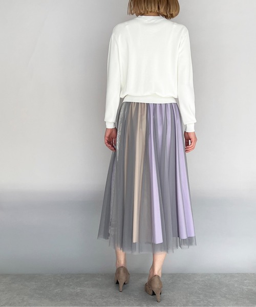 PICCIN（ピッチン）の「クロップドパール釦カーディガン（カーディガン/ボレロ・レディース・ブラック/オフホワイト/ブルー・M）」の22枚目の写真