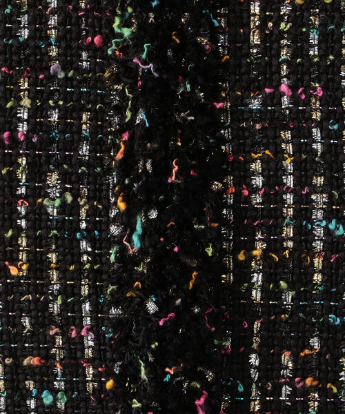 TOMORROWLAND （トゥモローランド）の「シャインファンシーツイード ノーカラージャケット（ノーカラージャケット・レディース・ブラック系その他・36）」の6枚目の写真