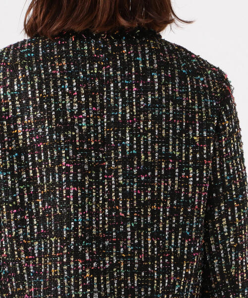 TOMORROWLAND （トゥモローランド）の「シャインファンシーツイード ノーカラージャケット（ノーカラージャケット・レディース・ブラック系その他・36）」の9枚目の写真
