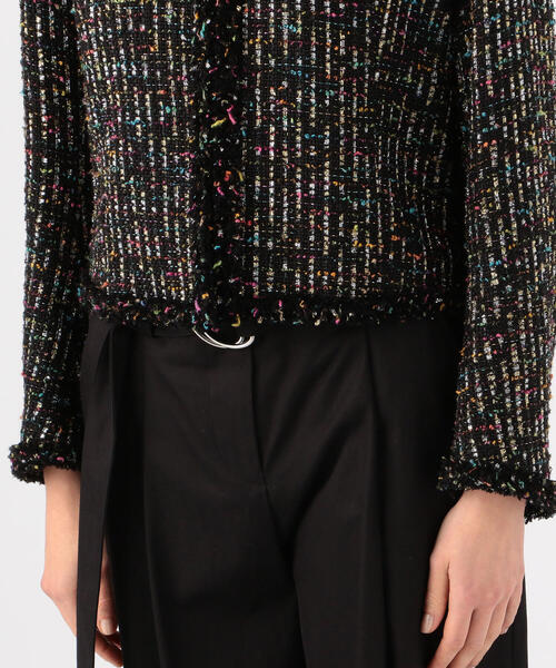 TOMORROWLAND （トゥモローランド）の「シャインファンシーツイード ノーカラージャケット（ノーカラージャケット・レディース・ブラック系その他・36）」の11枚目の写真