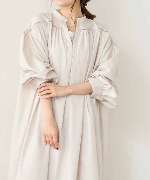 PUAL CE CIN（ピュアルセシン）の「【Du noir】はしごレースワンピース（ワンピース・レディース・ブラック/アイボリー・FREE）」の2枚目の写真