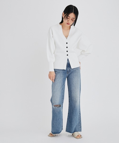 ROLLA'S(ローラス)の「【ROLLA'S】EASTCOAST CROP FLARE LARA BLUE ORGANIC(デニムパンツ・レディース・ブルー・3/2/1)」の2枚目の写真