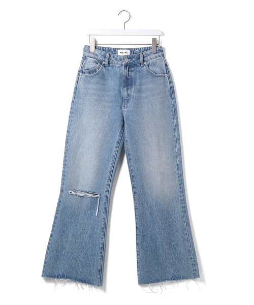 ROLLA'S(ローラス)の「【ROLLA'S】EASTCOAST CROP FLARE LARA BLUE ORGANIC(デニムパンツ・レディース・ブルー・3/2/1)」の5枚目の写真