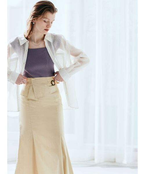 MURUA(ムルーア)の「シアーシャツジャケット(シャツ/ブラウス・レディース・ホワイト/ライトブルー/ブラック・FREE)」の10枚目の写真