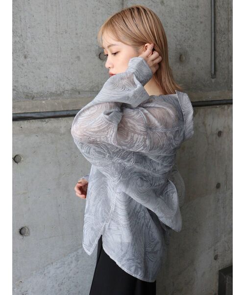 MURUA(ムルーア)の「シアーシャツジャケット(シャツ/ブラウス・レディース・ホワイト/ライトブルー/ブラック・FREE)」の20枚目の写真