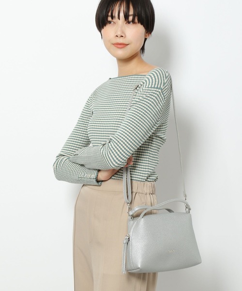 LAKOLE(ラコレ)の「フェイクレザー2WAYショルダーバッグ / 266469(ショルダーバッグ・レディース・ブラック/オフホワイト/その他1/ブラウン系その他・FREE)」の4枚目の写真