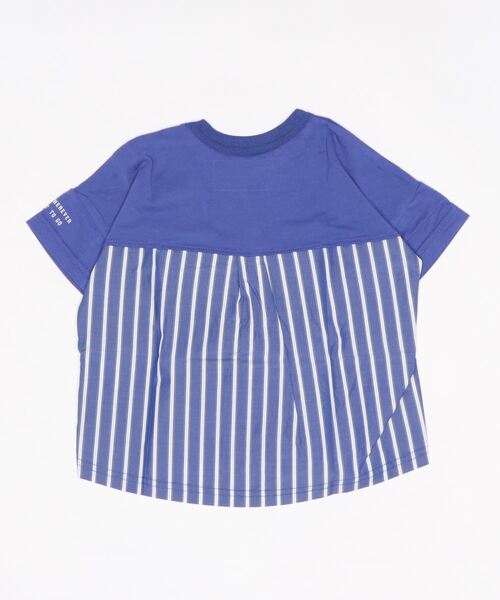 Wonder apartment(ワンダーアパートメント)の「天竺ストライプポケットTシャツ(Tシャツ/カットソー・キッズ・ベージュ/ネイビー・110cm/120cm/130cm/90cm/100cm/80cm)」の13枚目の写真