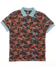 CAMOプリント コットンピケ ポロシャツ