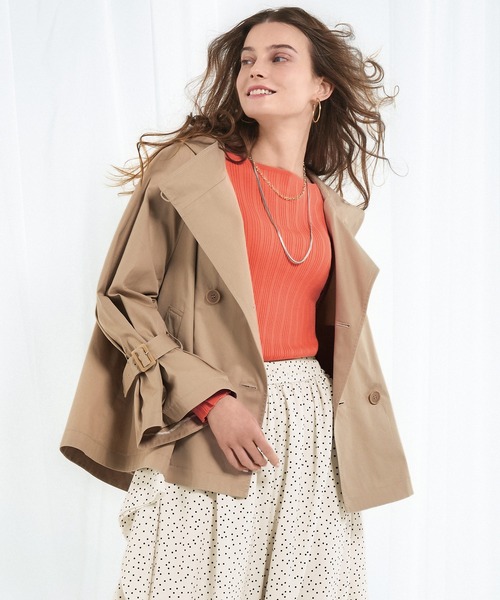 STRAWBERRY-FIELDS（ストロベリーフィールズ）の「ルディナツイル　ショートコート（その他アウター・レディース・ベージュ/カーキ・2）」の2枚目の写真