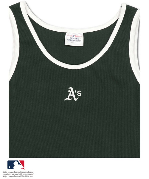 MLB（メジャーリーグベースボール）の「【MLB/メジャーリーグベースボール】パイピングアメスリタンクトップ（タンクトップ・レディース・ホワイト/ブラック/オートミール/ダークグリーン・ONESIZE）」の17枚目の写真