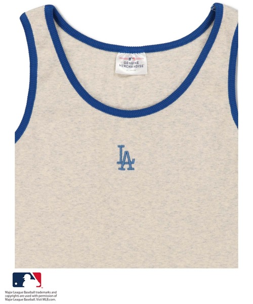 MLB（メジャーリーグベースボール）の「【MLB/メジャーリーグベースボール】パイピングアメスリタンクトップ（タンクトップ・レディース・ホワイト/ブラック/オートミール/ダークグリーン・ONESIZE）」の6枚目の写真