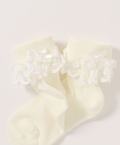 Catherine Cottage(キャサリンコテージ)の「日本製 ハート柄折り返しソックス(ソックス/靴下・キッズ・ホワイト系2/ホワイト系1・M/S/L)」の4枚目の写真