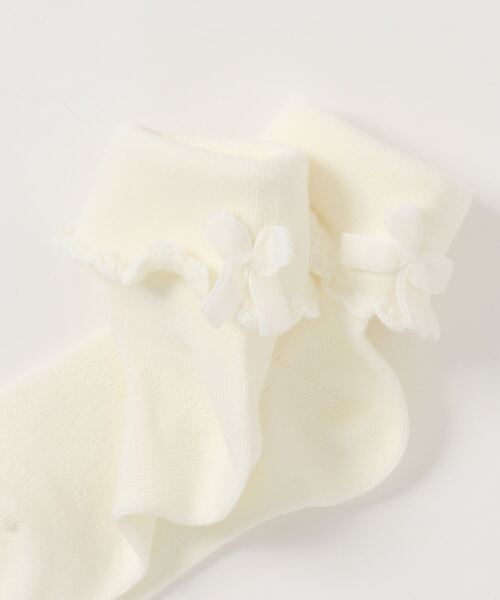 Catherine Cottage(キャサリンコテージ)の「日本製 ハート柄折り返しソックス(ソックス/靴下・キッズ・ホワイト系2/ホワイト系1・M/S/L)」の3枚目の写真