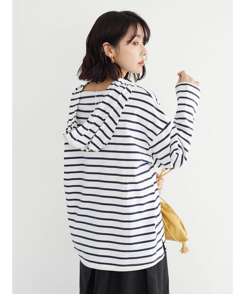 Green　Parks（グリーンパークス）の「メキシカンボーダーパーカー（パーカー・レディース・ネイビー/レッド・FREE）」の4枚目の写真