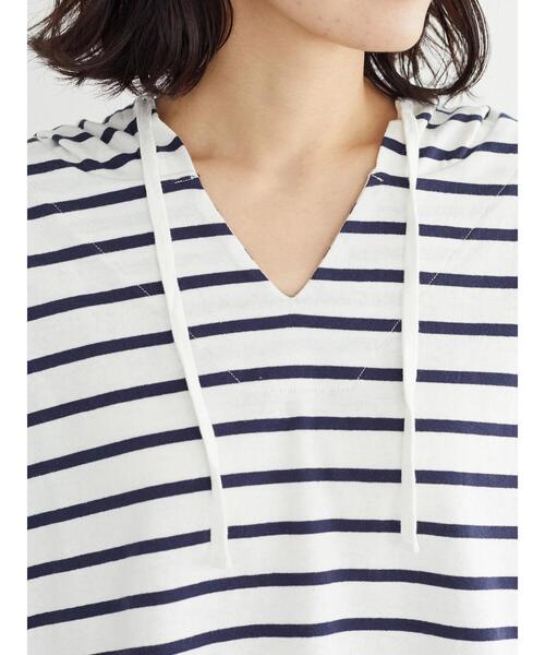 Green　Parks（グリーンパークス）の「メキシカンボーダーパーカー（パーカー・レディース・ネイビー/レッド・FREE）」の5枚目の写真