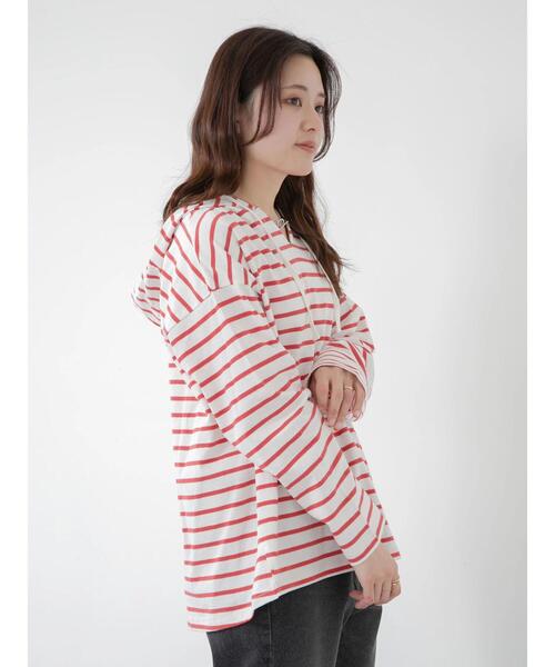 Green　Parks（グリーンパークス）の「メキシカンボーダーパーカー（パーカー・レディース・ネイビー/レッド・FREE）」の8枚目の写真