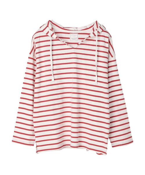 Green　Parks（グリーンパークス）の「メキシカンボーダーパーカー（パーカー・レディース・ネイビー/レッド・FREE）」の21枚目の写真