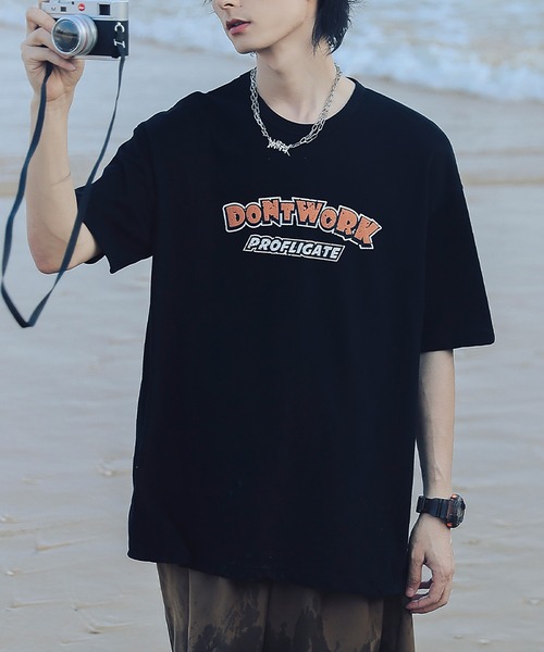 HOOK（フック）の「HOOK- アメカジロゴプリント半袖tシャツ (SS)（Tシャツ/カットソー・メンズ・ホワイト/ブラック/ブルー/グリーン・M/L/XL/XXL/S）」の3枚目の写真