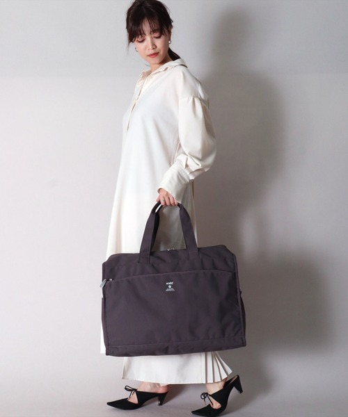 anello（アネロ）の「(LF)【anello】10ポケット/35L 2WAY 大容量 ボストンバック（ボストンバッグ・レディース・ベージュ/グレイッシュベージュ/ブラック/ネイビー/ダークブラック/ブラック系/ネイビー系・ONE SIZE）」の8枚目の写真