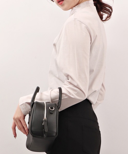 BRODIAEA（ブローディア）の「BRODIAEA UVカット/コスメプラス ボトルネック（Tシャツ/カットソー・レディース・ブラック/ベージュ/ネイビー/オフホワイト/ターコイズブルー/ライム/シルバーグレー・M/L）」の21枚目の写真