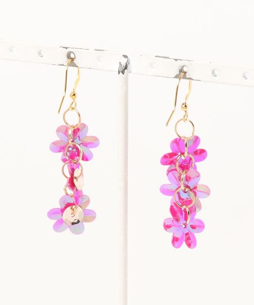 tone（トーン）の「【LoveAmooN】 flower flower flower(MA)（ピアス（両耳用）・レディース・ホワイト/パープル/ピンク/その他・FREE）」の11枚目の写真