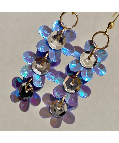 tone（トーン）の「【LoveAmooN】 flower flower flower(MA)（ピアス（両耳用）・レディース・ホワイト/パープル/ピンク/その他・FREE）」の6枚目の写真