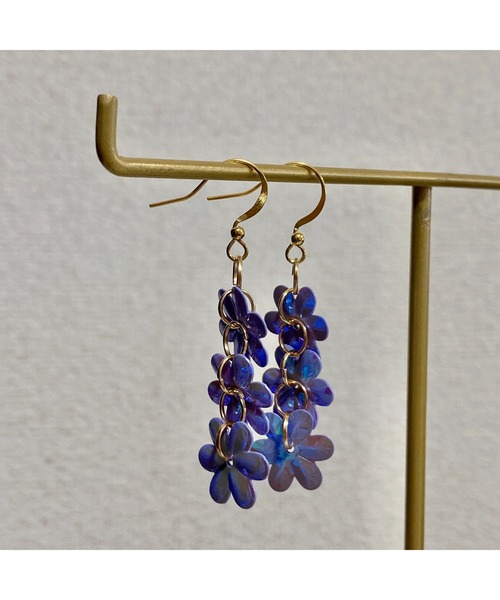 tone（トーン）の「【LoveAmooN】 flower flower flower(MA)（ピアス（両耳用）・レディース・ホワイト/パープル/ピンク/その他・FREE）」の7枚目の写真