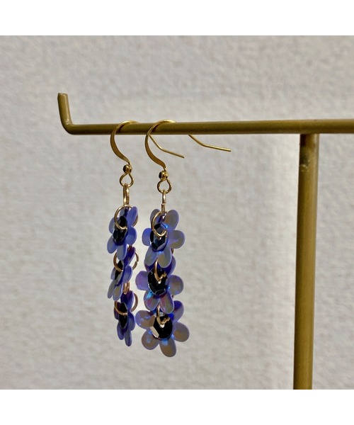 tone（トーン）の「【LoveAmooN】 flower flower flower(MA)（ピアス（両耳用）・レディース・ホワイト/パープル/ピンク/その他・FREE）」の9枚目の写真