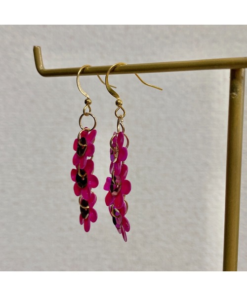 tone（トーン）の「【LoveAmooN】 flower flower flower(MA)（ピアス（両耳用）・レディース・ホワイト/パープル/ピンク/その他・FREE）」の14枚目の写真