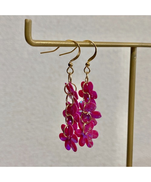tone（トーン）の「【LoveAmooN】 flower flower flower(MA)（ピアス（両耳用）・レディース・ホワイト/パープル/ピンク/その他・FREE）」の13枚目の写真